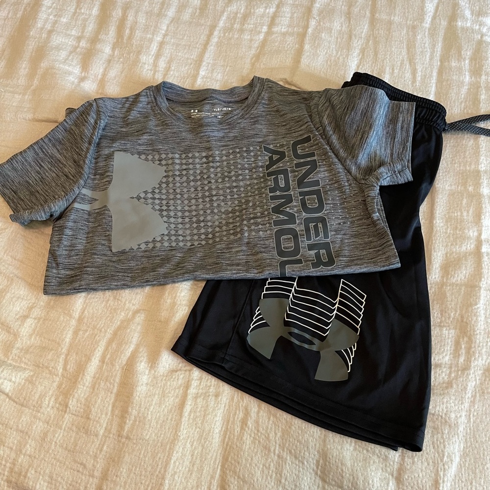 Boys Under Armour Shirt and Shorts